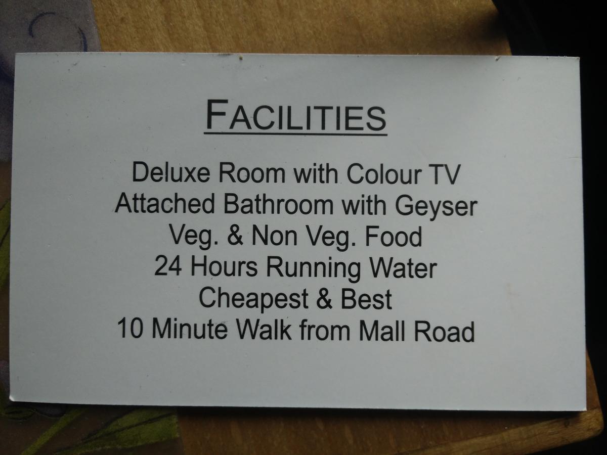 Mehdudia Guest House Shimla Eksteriør billede